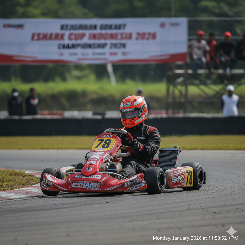 Kejuaraan Gokart EShark ROK Cup Indonesia 2026: Abraham Hutapea
