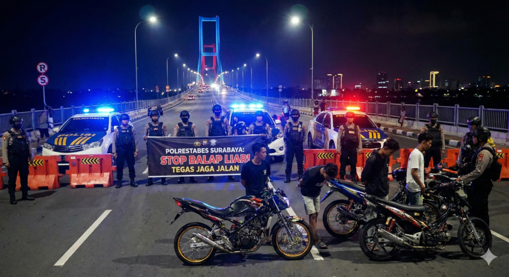 Balap Liar Ditindak di Surabaya, Polisi Tegas Jaga Jalan