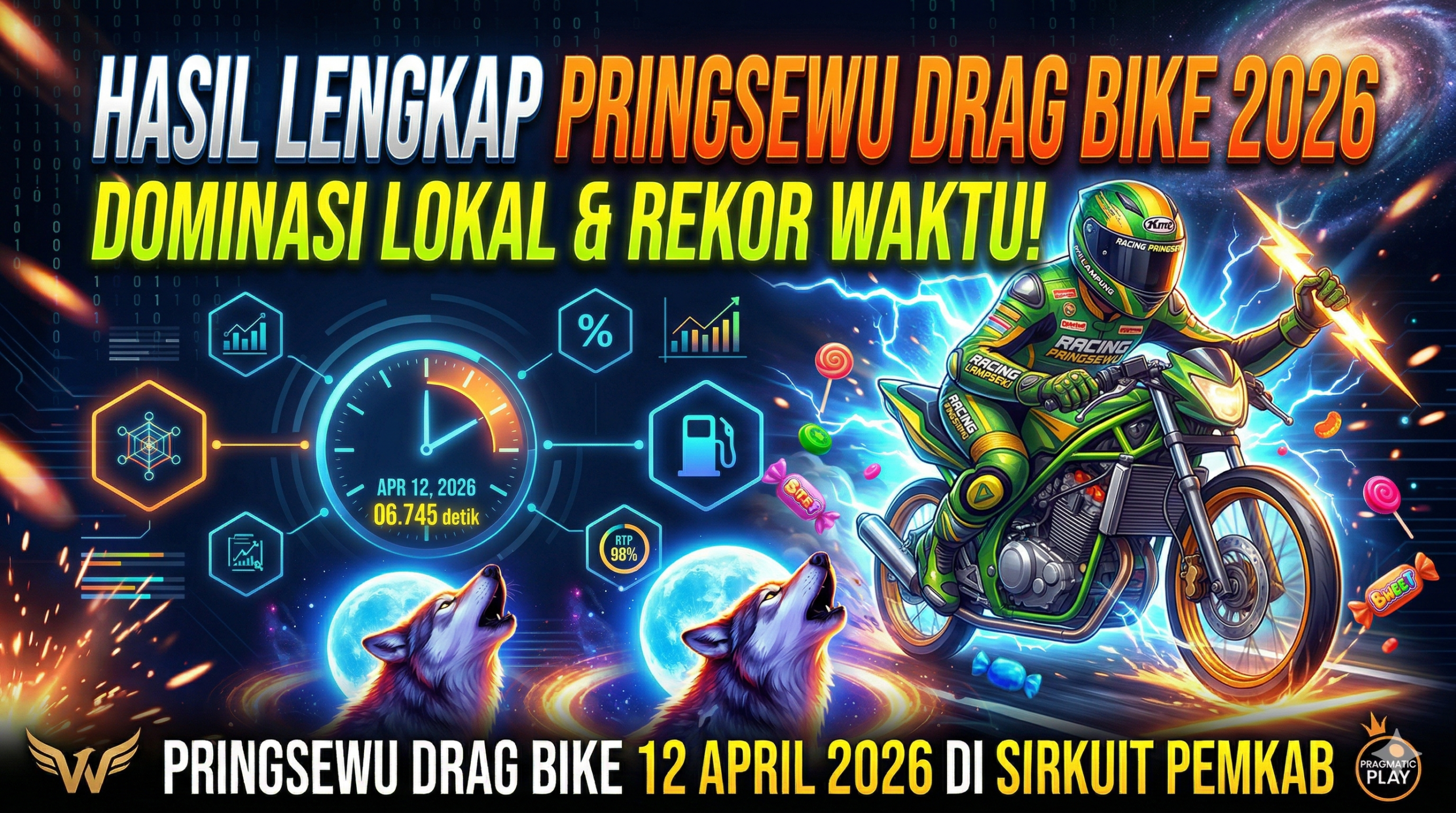 Hasil Pringsewu Drag Bike 2026, Drag Bike Lampung terbaru, Juara Pringsewu Drag Bike, Berita Balap Motor 2026, Drag Bike 201m Pringsewu