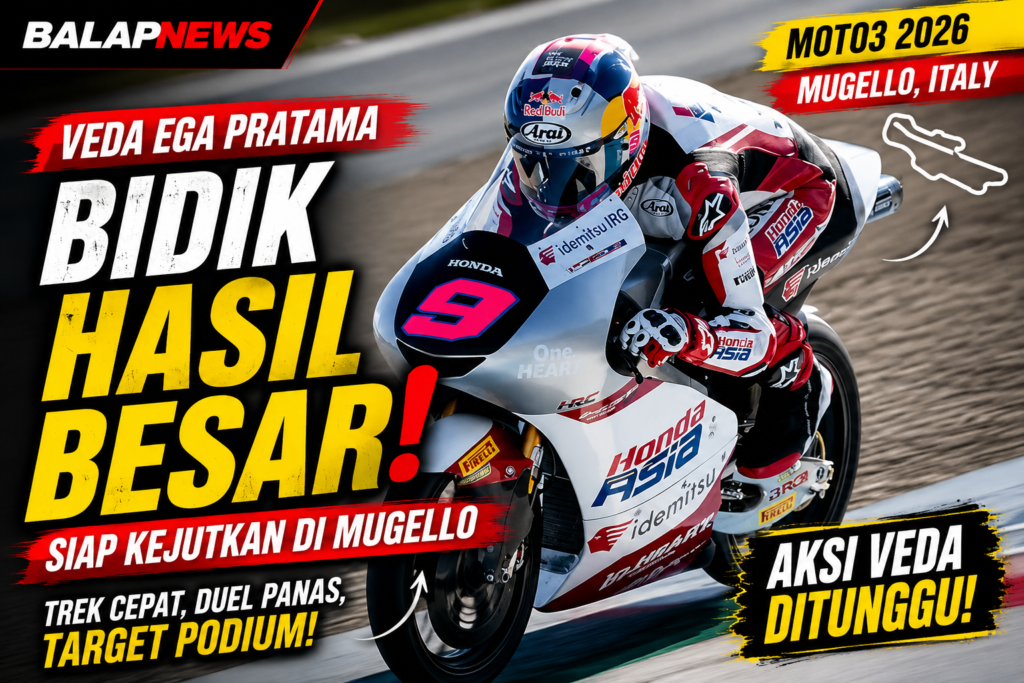 Veda Ega Pratama Bidik Hasil Besar di Mugello 2026