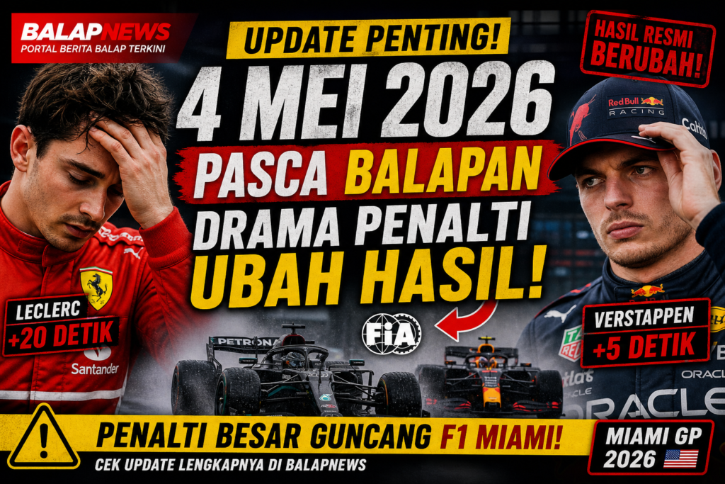 Update Balapan 4 Mei 2026: Drama Penalti F1