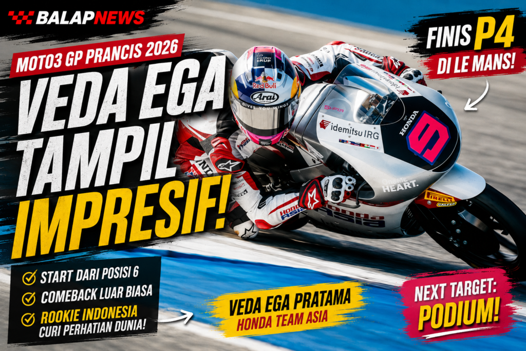 Veda Ega Bersinar di Moto3 GP Prancis 2026