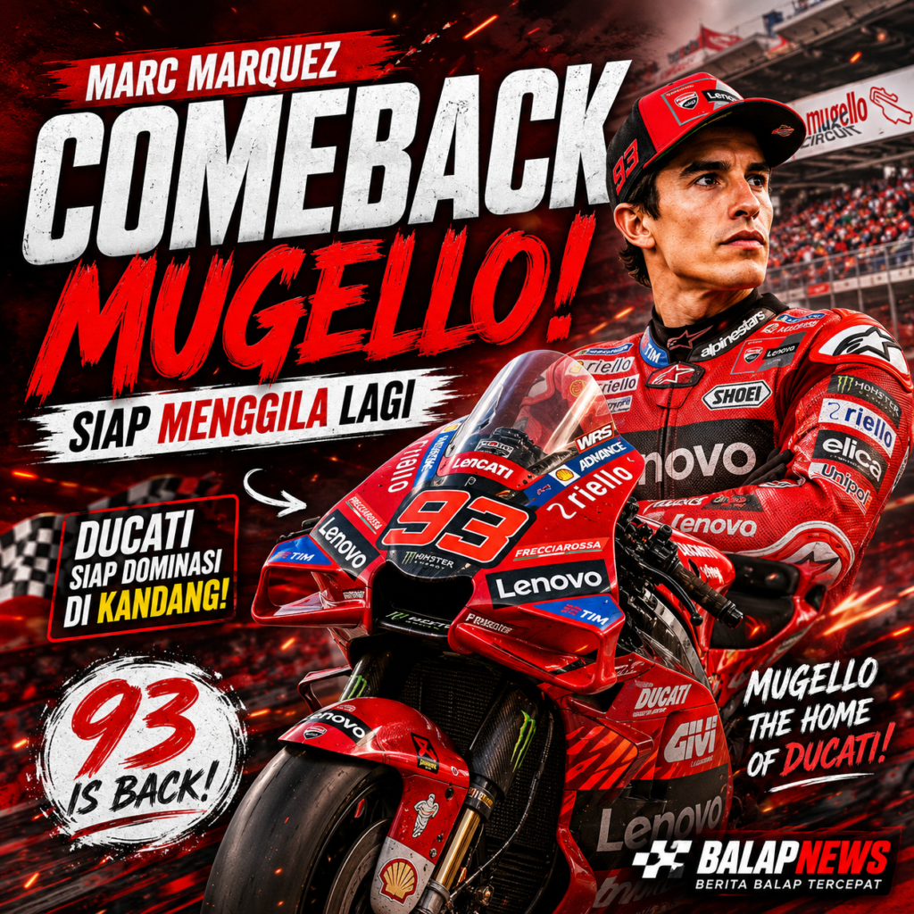 Marc Marquez Bersiap Comeback di Mugello 2026