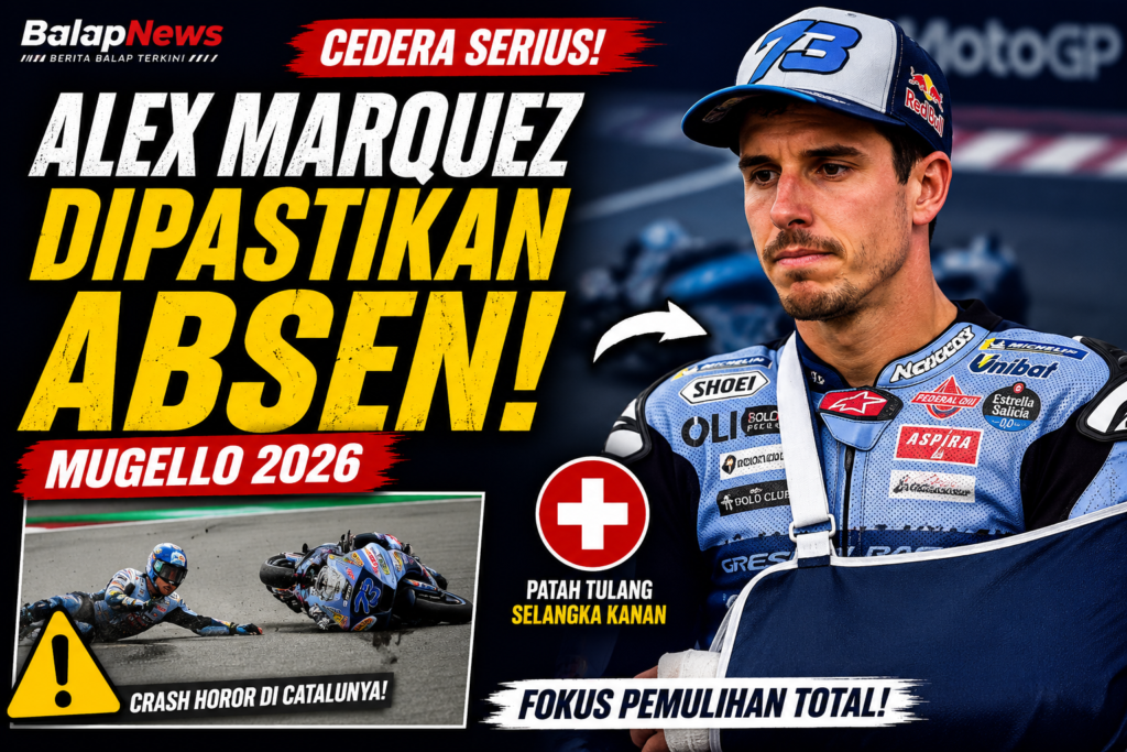 Alex Marquez Absen di Mugello Usai Crash Catalunya
