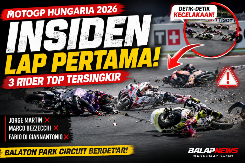 Insiden Lap Pertama MotoGP Hungaria 2026 Gegerkan Balapan