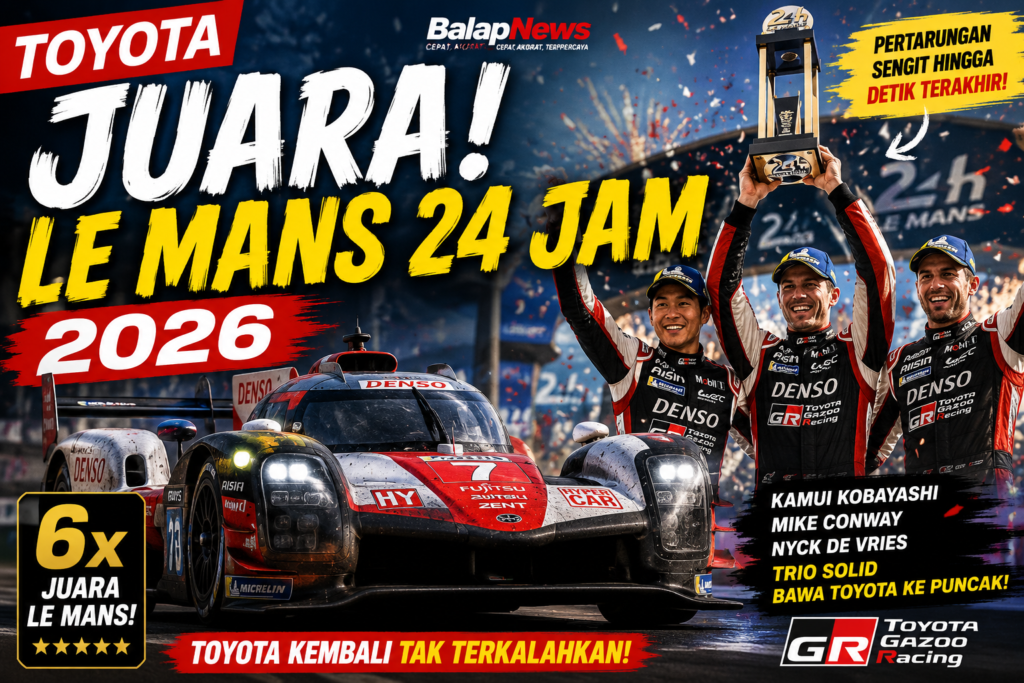 Toyota Juara Le Mans 24 Jam 2026, Dominasi Hypercar