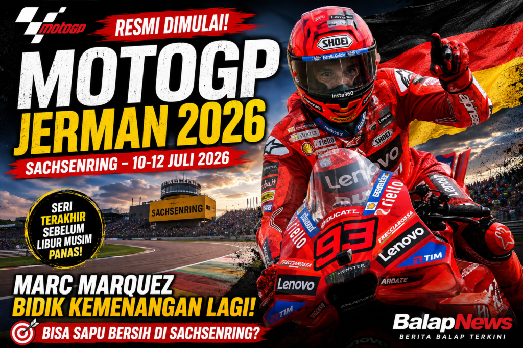 MotoGP Jerman 2026 Dimulai, Marquez Bidik Kemenangan