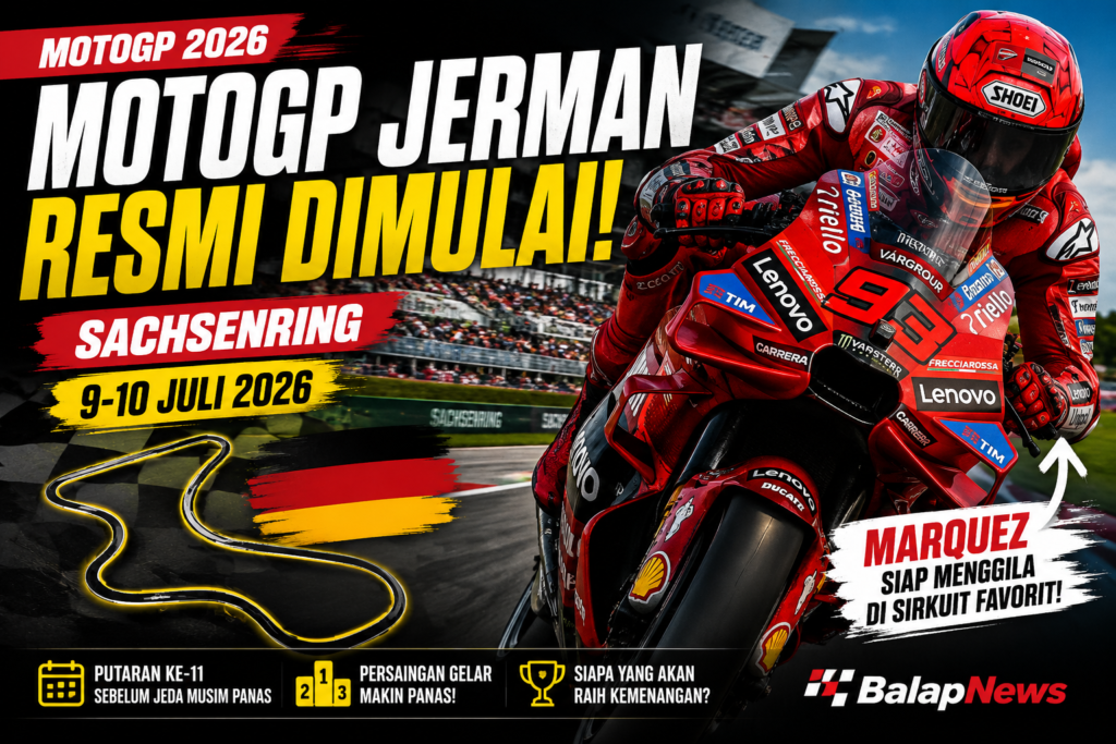 MotoGP Jerman 2026 Resmi Dimulai di Sachsenring