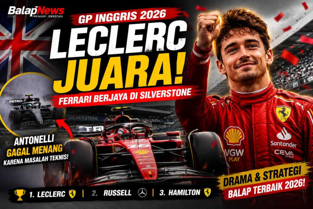 Charles Leclerc Taklukkan Silverstone, Juara GP Inggris 2026
